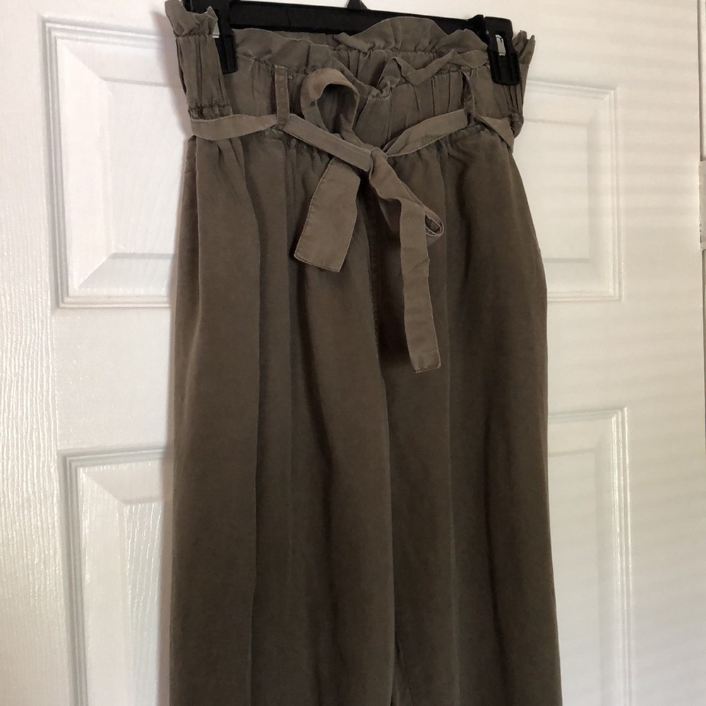 Thread & Supply olive green paper bag waist pants - Picture 4 of 9